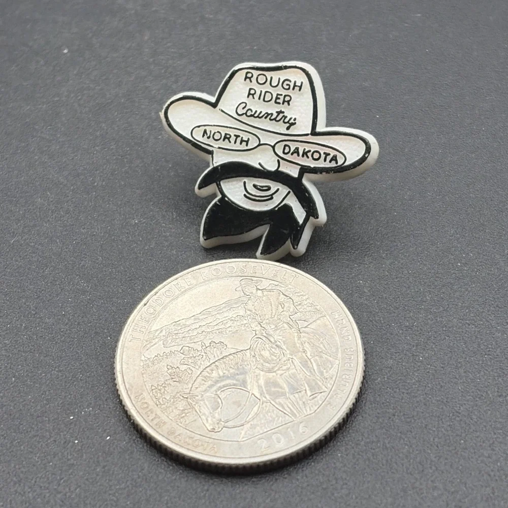 Rough Rider Country‎ North Dakota Cowboy Plastic Lapel Hat Pin
